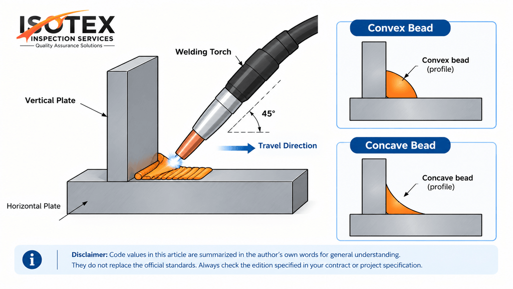 Concave and Convex Fillet Welds